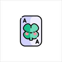 A card with a green clover on it vector