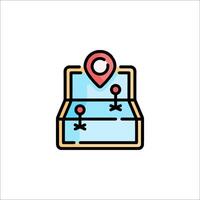 A map pin icon on a white background vector