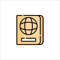 A globe icon on a book vector