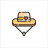 A hat with a heart on it vector