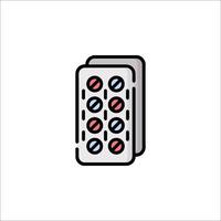 Pill box icon on white background vector