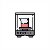 A laboratory machine with a liquid in it vector