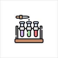 A test tube with a test tube and a pipette vector