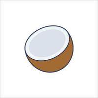 Coconut icon isolated on white background vector
