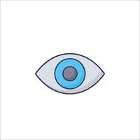 An eye icon on a white background vector