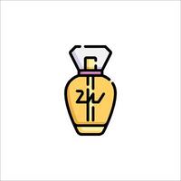 A perfume bottle with the word vz on it vector