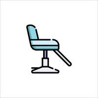 A barber chair icon on a white background vector