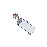 A dynamite icon with a firework inside vector
