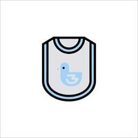 A bib with a bird on it vector