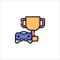 Game controller and trophy icon illustration vector