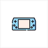 A blue game controller icon on a white background vector