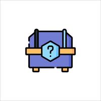 A blue chest with a question mark on it vector