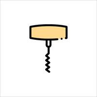 A wine corkscrew icon on a white background vector