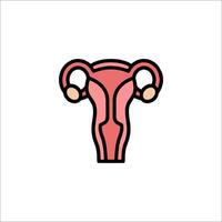 The uterus icon is shown on a white background vector