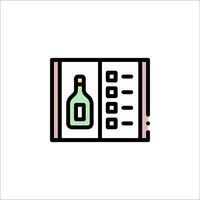A bottle of wine is sitting on a table vector