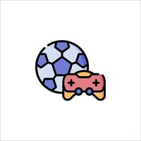 A soccer ball and controller icon vector
