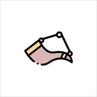 A shoe with a line on it vector