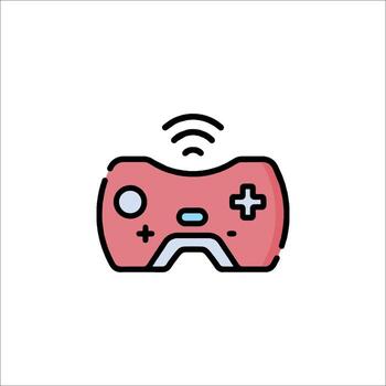 un juego controlador icono en un blanco antecedentes vector