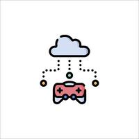 A cloud and a game controller icon vector
