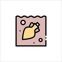 A cartoon character holding a light bulb in a square vector