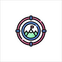 A logo for a mountain range with a compass in the middle vector