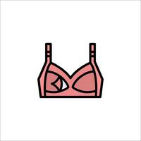 A pink bra with a triangle on it vector