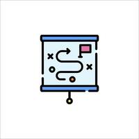 A whiteboard with a diagram of a process vector