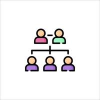 People in a hierarchy icon illustration vector