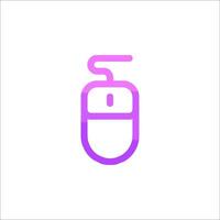 A purple and pink computer mouse icon vector