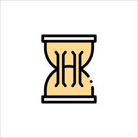 A sand clock icon on a white background vector