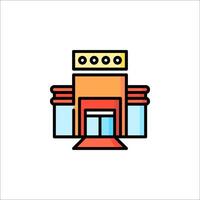 A building with a sign on it vector