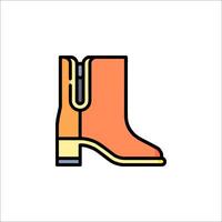 A boot icon with a zipper on the side vector