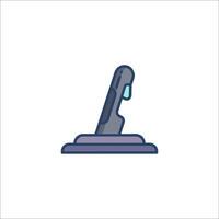 A pen with a tear on it icon vector