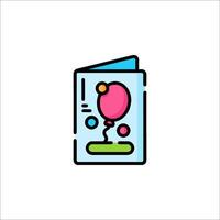 A birthday card with a balloon on it vector