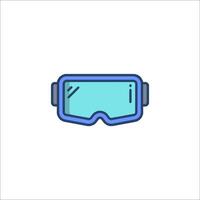 A blue ski mask icon on a white background vector