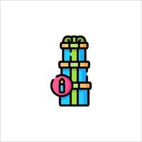 A colorful gift box with a lock icon vector