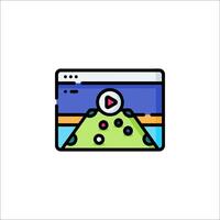A game icon with a green background vector
