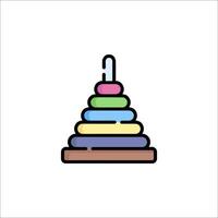 A colorful pyramid with a candle inside vector