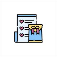 A gift box and a checkbox icon vector
