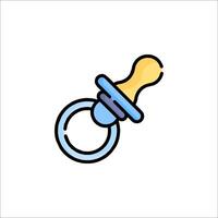 A pacifier icon on a white background vector
