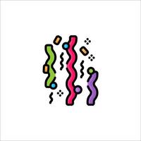 A colorful line drawing of a party vector