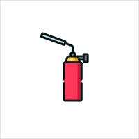 A red fire extinguisher icon on a white background vector