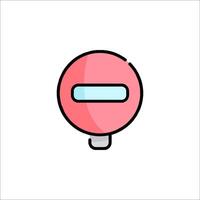 A red ball with a blue line on it vector