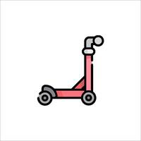 A red scooter icon on a white background vector