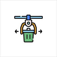 A trash can with a trash can lid on top vector