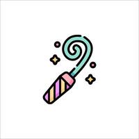 A colorful candy cane icon on a white background vector