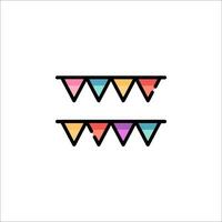 A colorful banner with a triangle shape vector