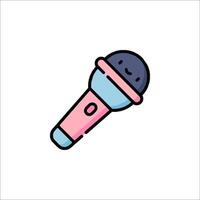 A microphone icon in a flat style vector
