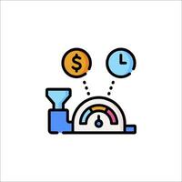 A money meter and a dollar sign vector