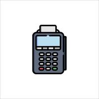 A flat icon of a credit card machine vector